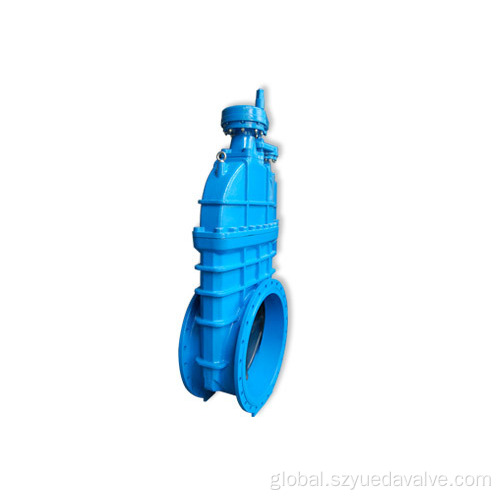 China Double Flange Resilient Seated Gate Valve with Gearbox Factory